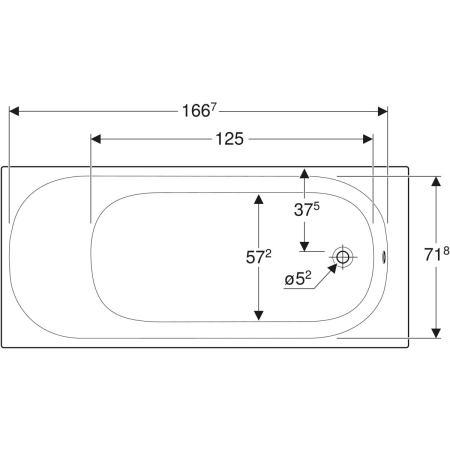 554.042.01.1 Прямоугольная ванна Geberit Soana, узкий край Geberit  - Вид №14