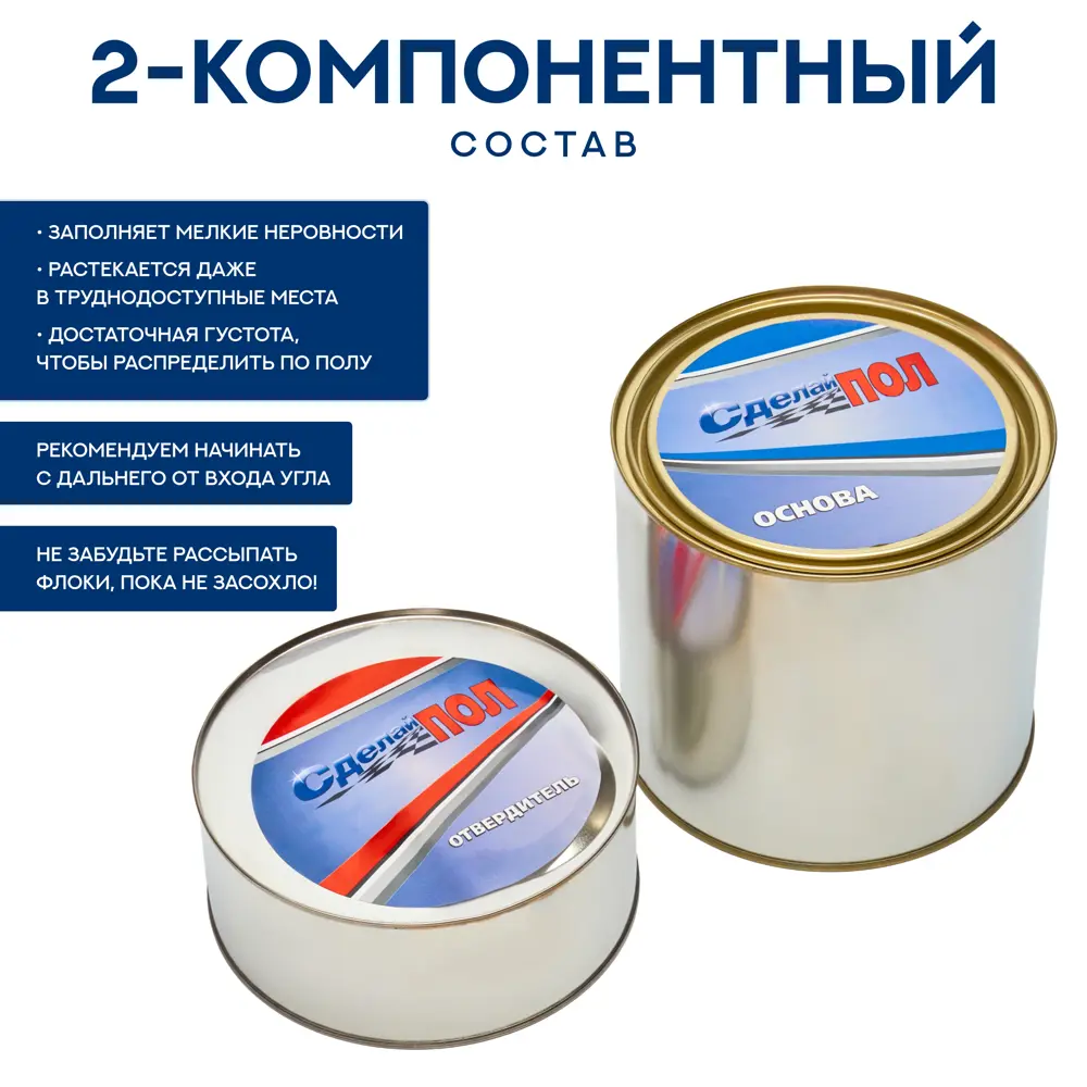 Комплект для устройства напольного покрытия Сделай Пол Эталон цвет серый 10 м2 18304598 STLM-2102515  - Вид №3