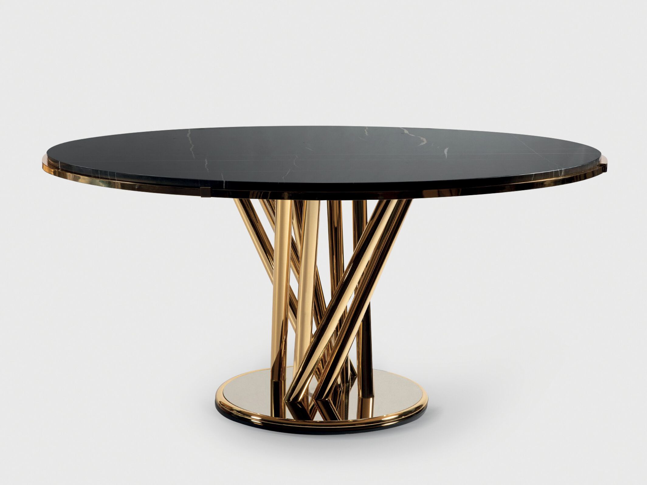 Круглый стол из мрамора и латуни Galbiati Exclusive Interiors ARCH-00061808