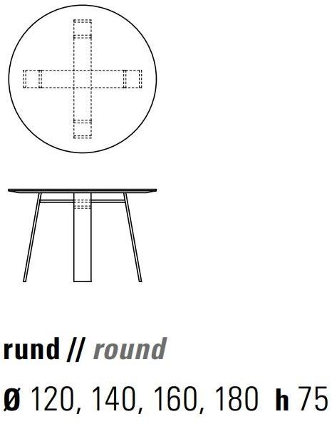 ZEITRAUM Круглый деревянный стол Bondt sun-id-1416358 - Вид №8
