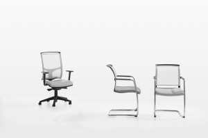 Консольный операционный офисный стул с подлокотниками