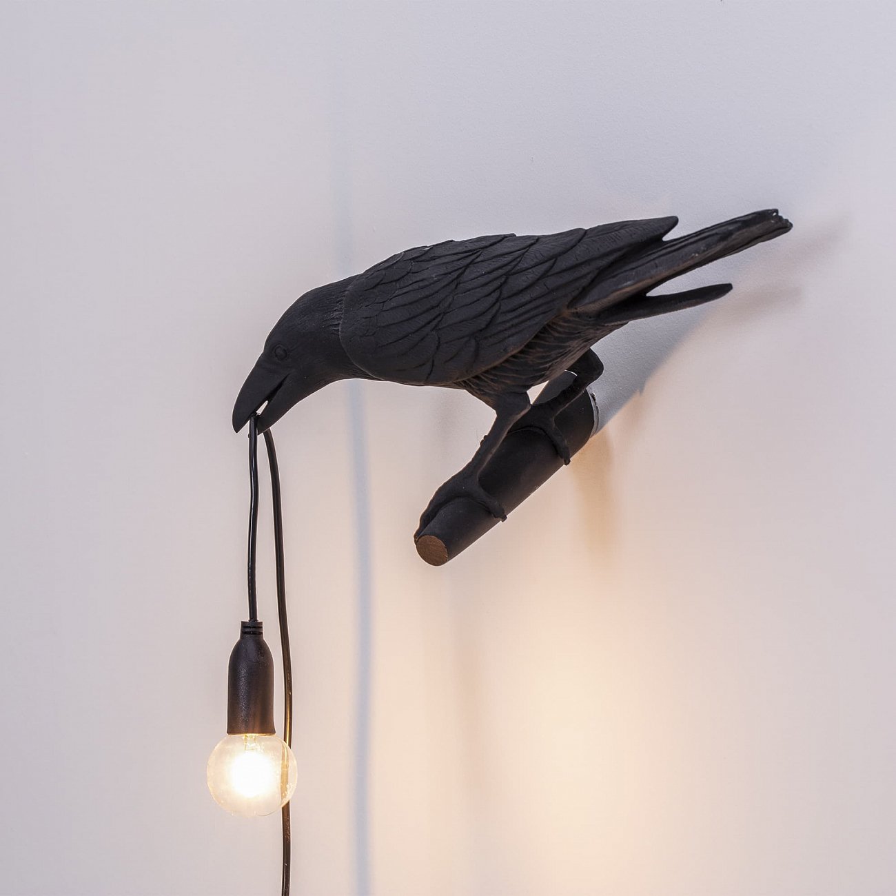 Светильник настенный черный Bird Black Looking 14737 SELETTI С ПТИЧКОЙ 00-3882930 Черный  - Вид №2