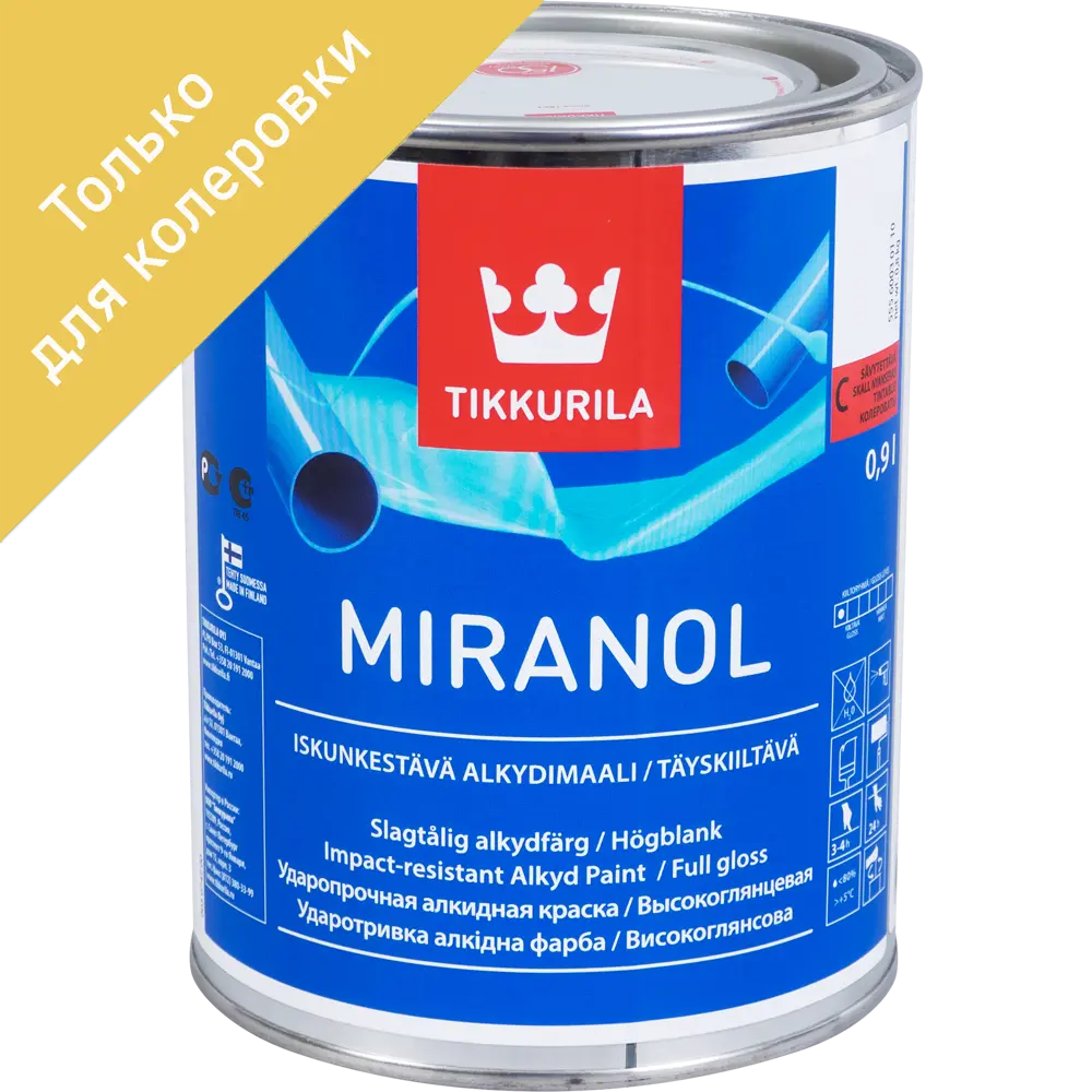 Эмаль для колеровки Тиккурила Миранол тикс прозрачная база С 0.9л Tikkurila STLM-2006720