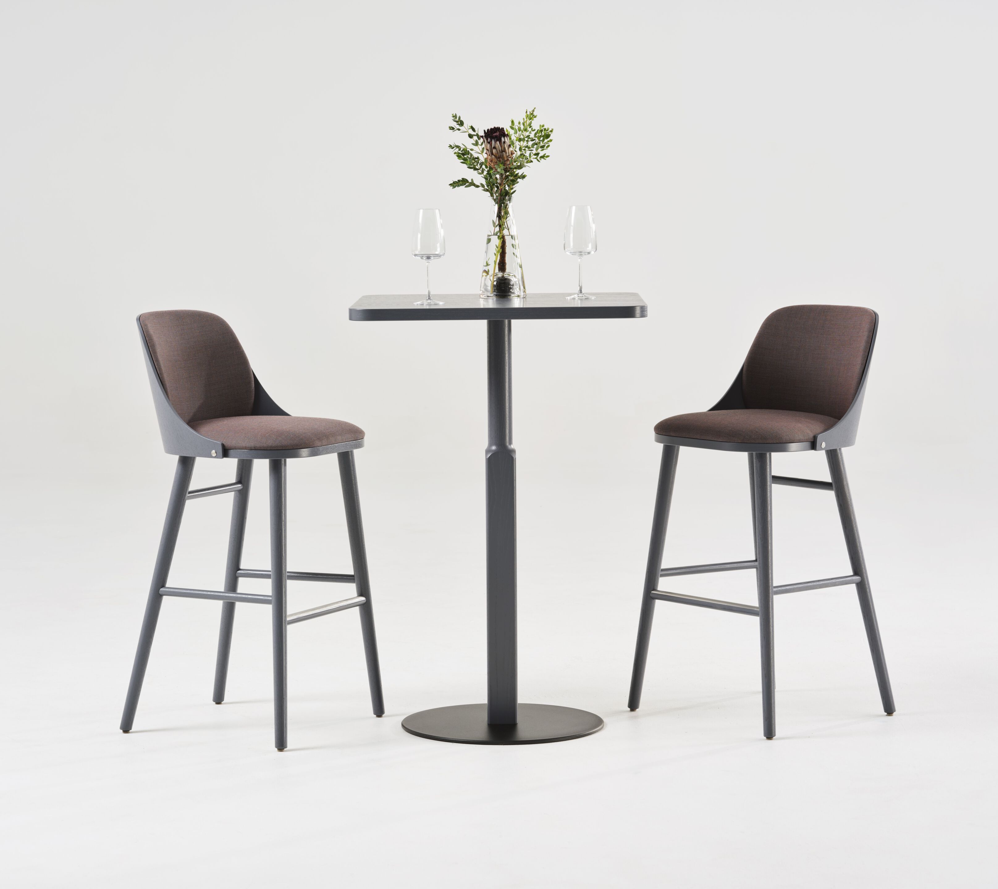 Мягкий барный стул с подставкой для ног Karl Andersson Sander ARCH-00068403 - Вид №3