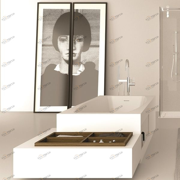 Design Ванна из Corian 1850x850x500 Elisoft белая MOMA Design ELST3011850