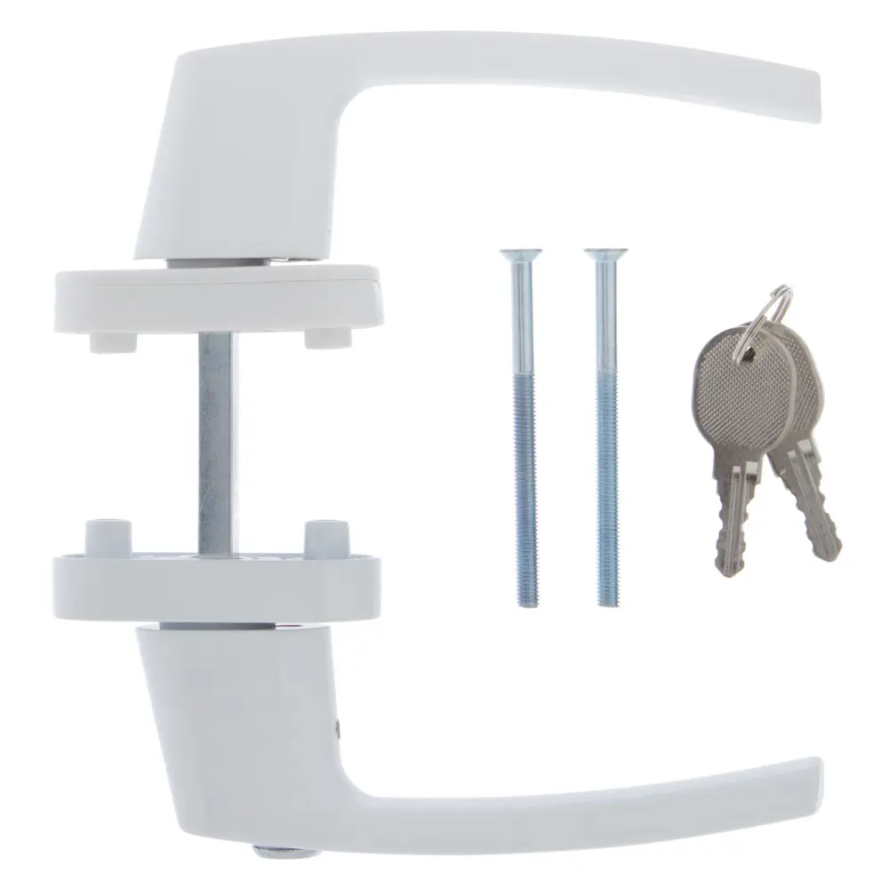 Ручка балконная двухсторонняя с ключом 2WH ET, цвет белый ФАБРИКА ЗАМКОВ STLM-2113637 - Вид №2