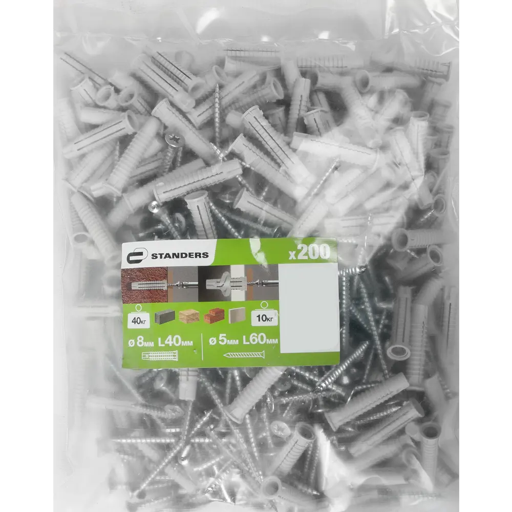 Дюбель потайной STANDERS PDU N 8×40 мм с шурупом 5×60 мм (200 шт) 83387798 STLM-0040737 - Вид №5