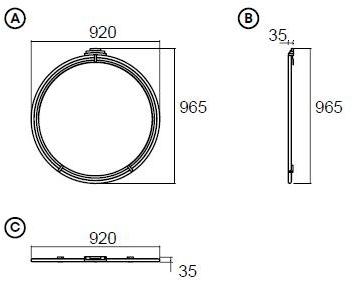 Enza Home Круглое зеркало с настенной рамой Angel sun-id-1497208 - Вид №2