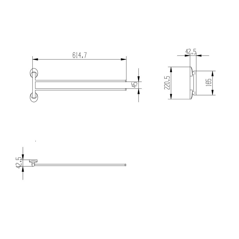R70126 Полотенцедержатель двойной Raiber  - Вид №2