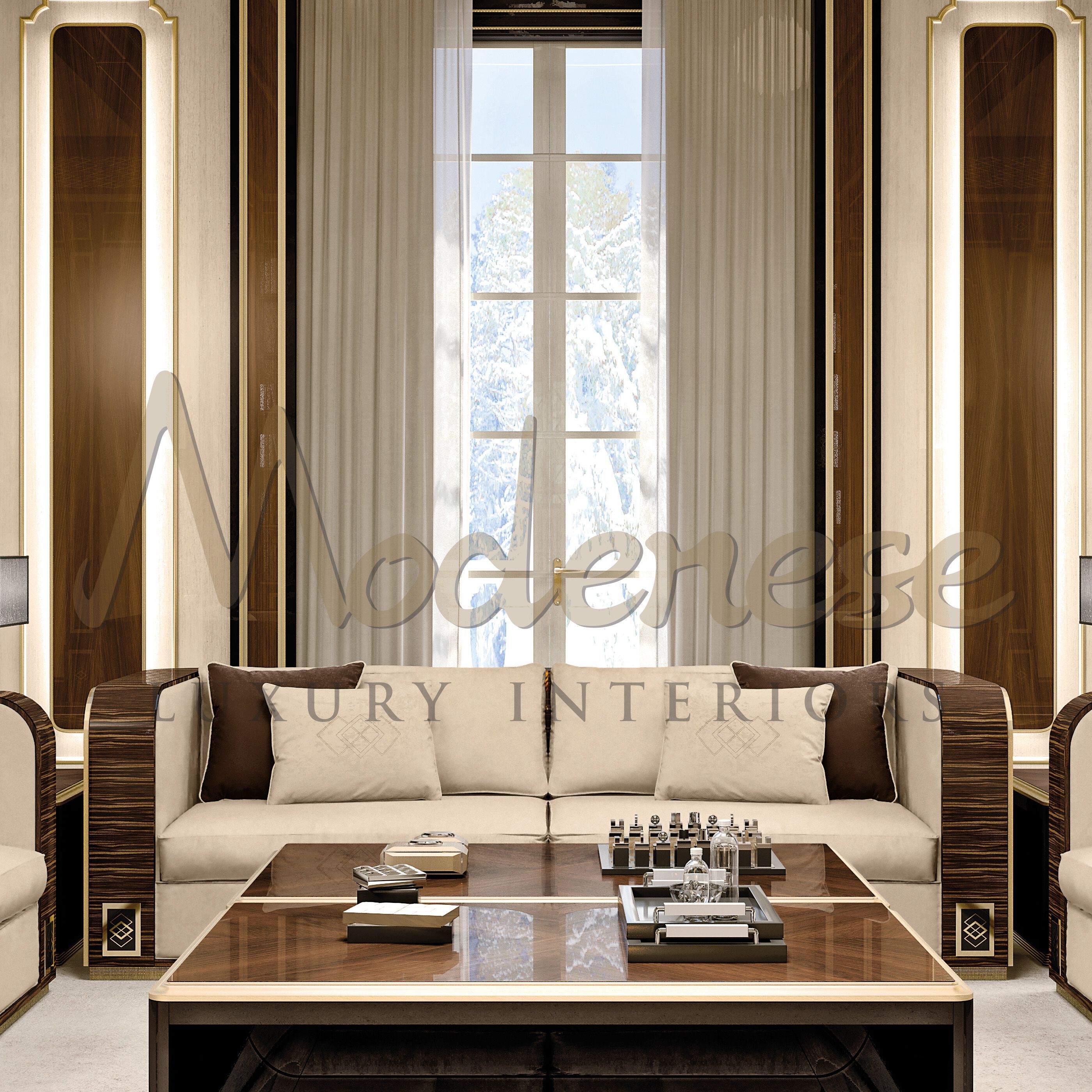 2-местный кожаный диван Modenese Luxury Interiors MAKASSAR ARCH-00122242 - Вид №4