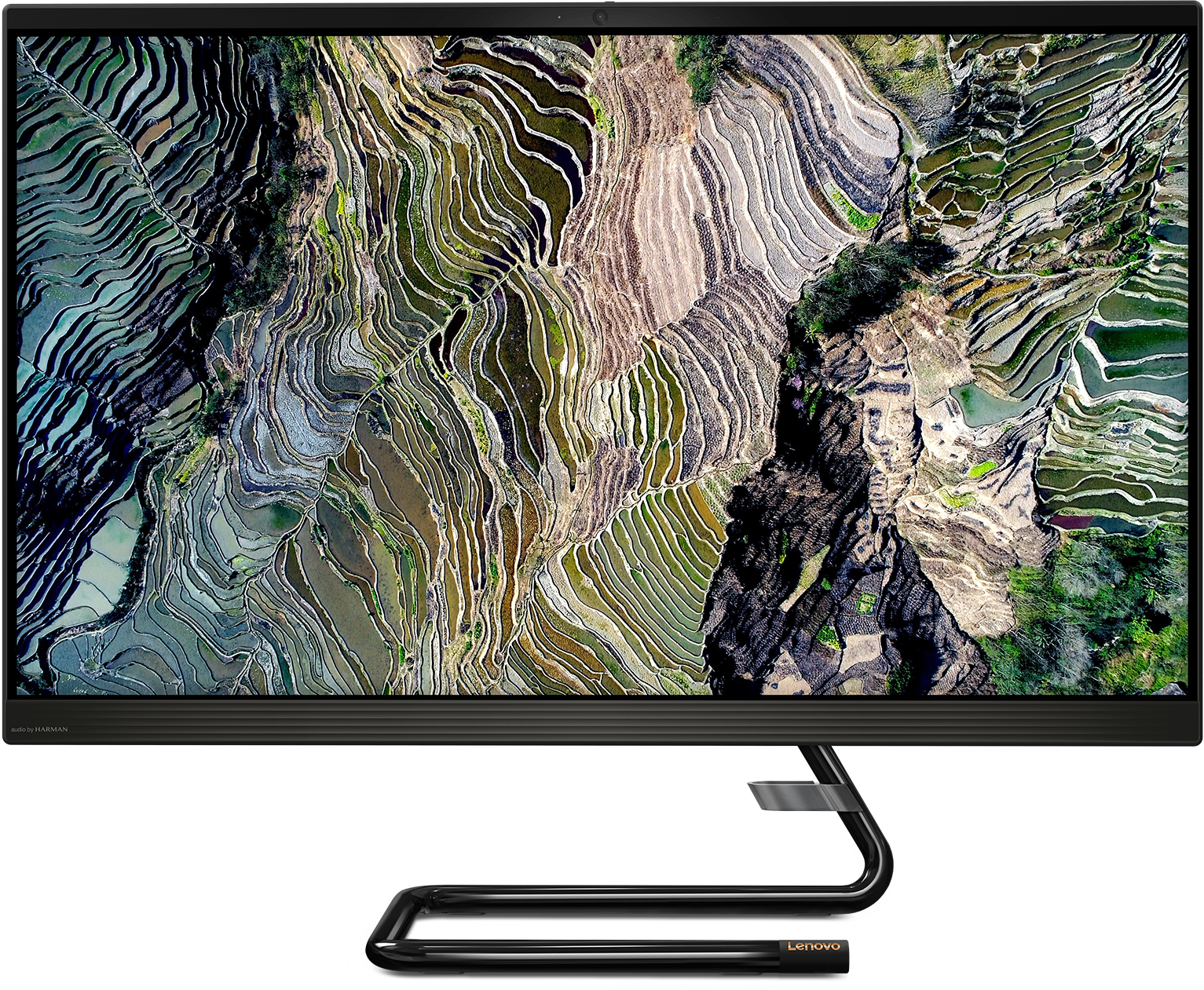 F0EY009VRK ideacentre aio aio 3 27imb05 27"(1920x1080)/intel core i7 10700t(2ghz)/16384mb/1000+512ssdgb/dvdrw/ext:amd radeon r625(2048mb)/bt/wifi/war 1y/9kg/black/w10 + клавиатура, мышь Lenovo Santreyd  - Вид №3