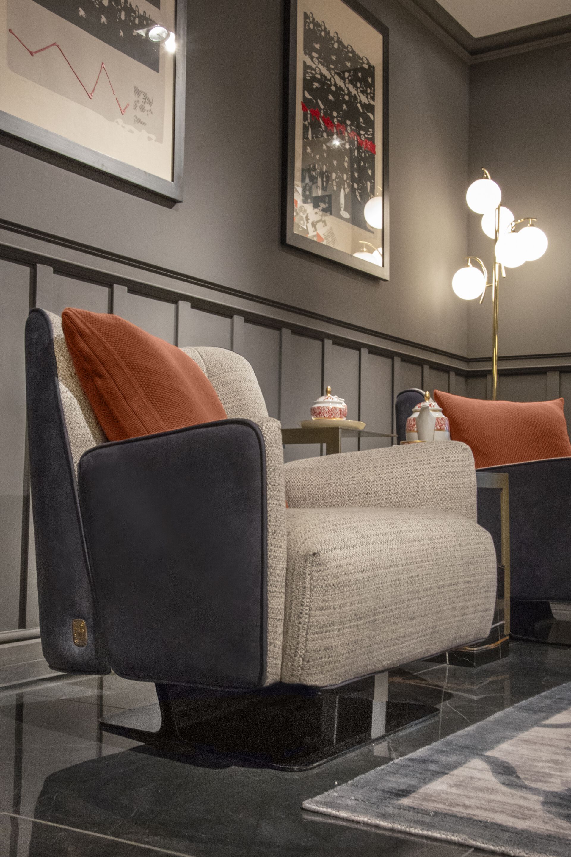 Тканевое кресло с подлокотниками Formitalia ARCH-00029416 - Вид №4