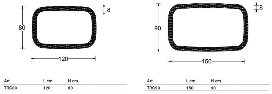 ARTELINEA Прямоугольное зеркало со встроенной подсветкой для ванной  Tra / trc  - Вид №3