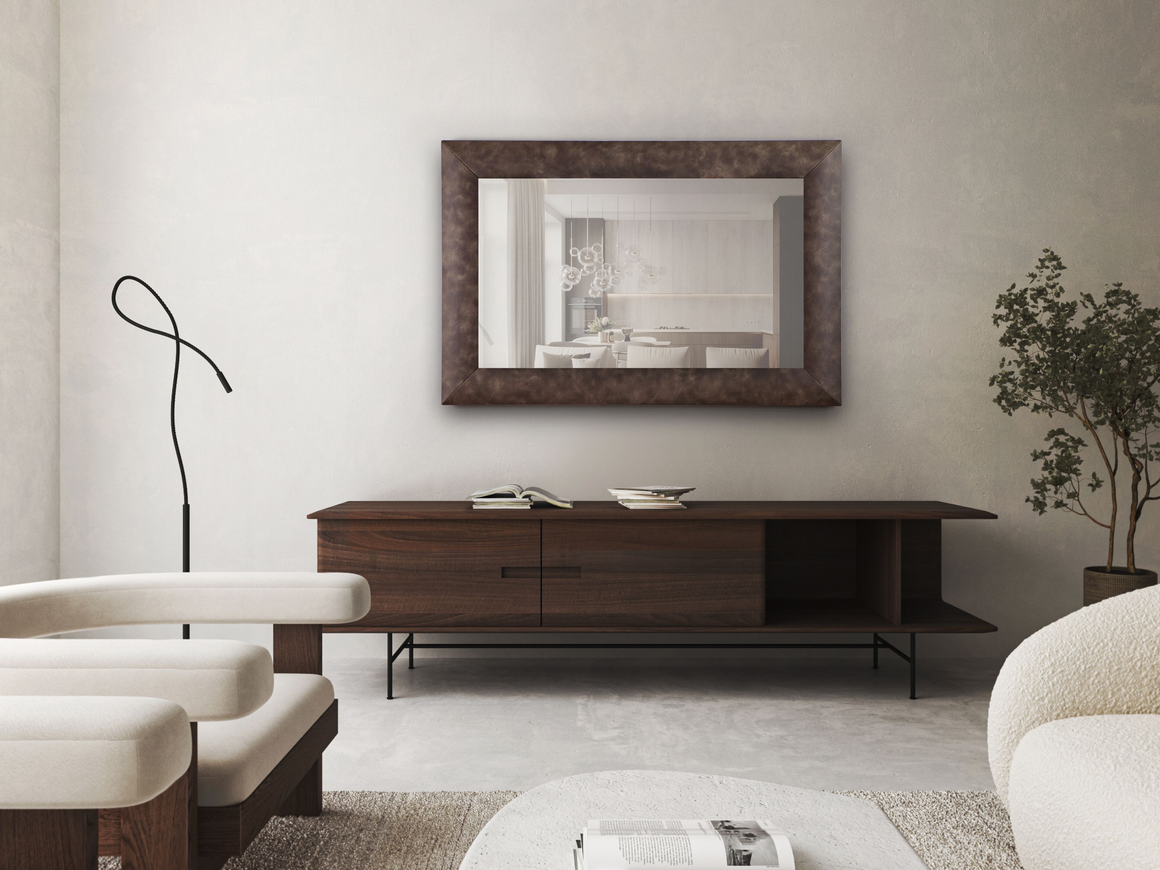 Прямоугольное настенное зеркало со встроенным отсеком для телевизора NEOD Venus ARCH-00047954 - Вид №6