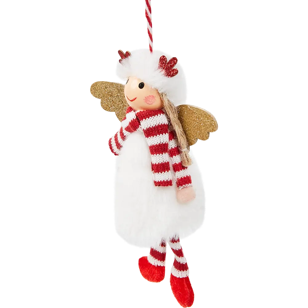 87036512 Елочная игрушка Девочка 14x9 цвет красный STLM-1421393 Santreyd 