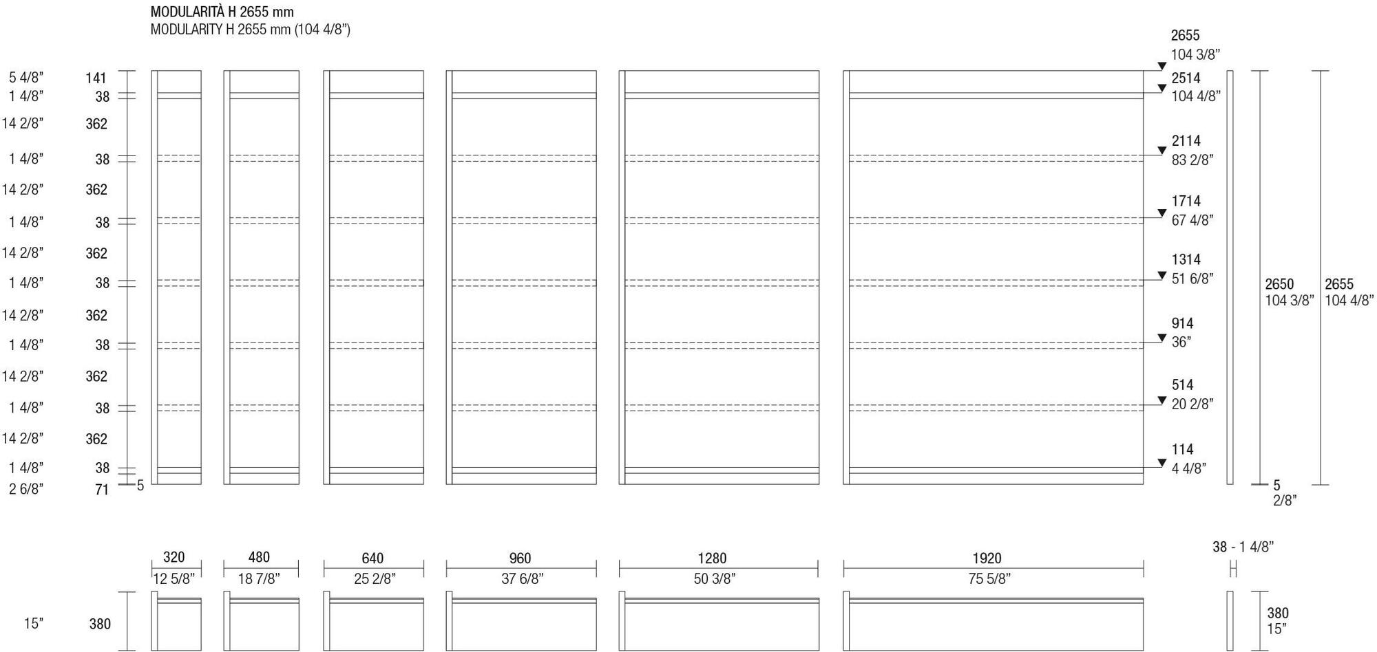 MisuraEmme Модульный открытый книжный шкаф sun-id-1454328 - Вид №14