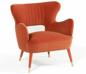 Munna Бархатное кресло с подлокотниками Time