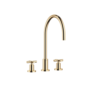 TARA Смеситель на три отверстия - Дюрабрасс (золото 23 карата)