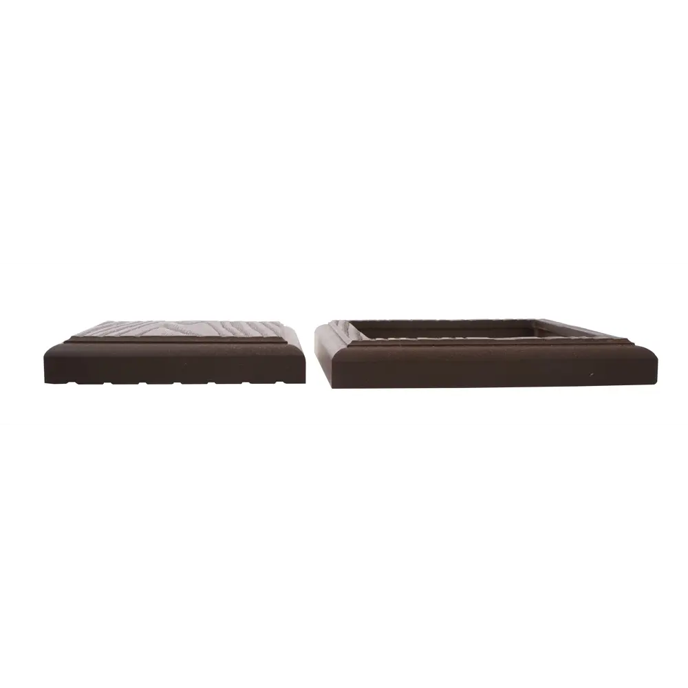 T-DECKS Комплект крышка и юбка для столба 125×125 мм из ДПК в цвете венге 88779132 STLM-1015015 - Вид №4