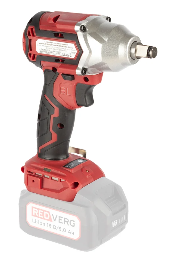 Гайковерт REDVERG RD-IW18BL-350/U   , Без ЗУ, Без АКБ 5497012 STDN-0110505 - Вид №4