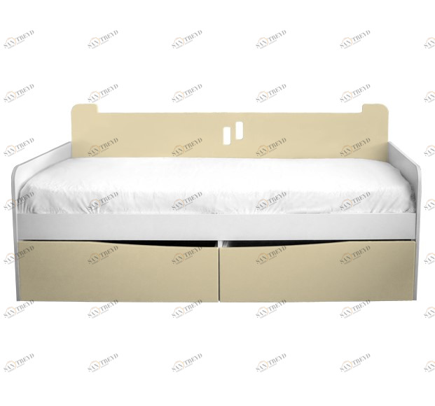 Подростковый диван-кровать с 2 ящиками "Зевака Рокки" МАНДАРИН ЧУДИКИ 178784 Бежевый;молочный Santreyd 