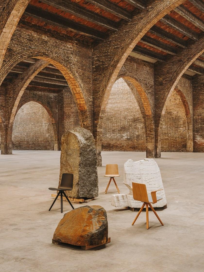 ENEA Стул на козелке из полипропилена Lottus wood sun-id-1451117 - Вид №1