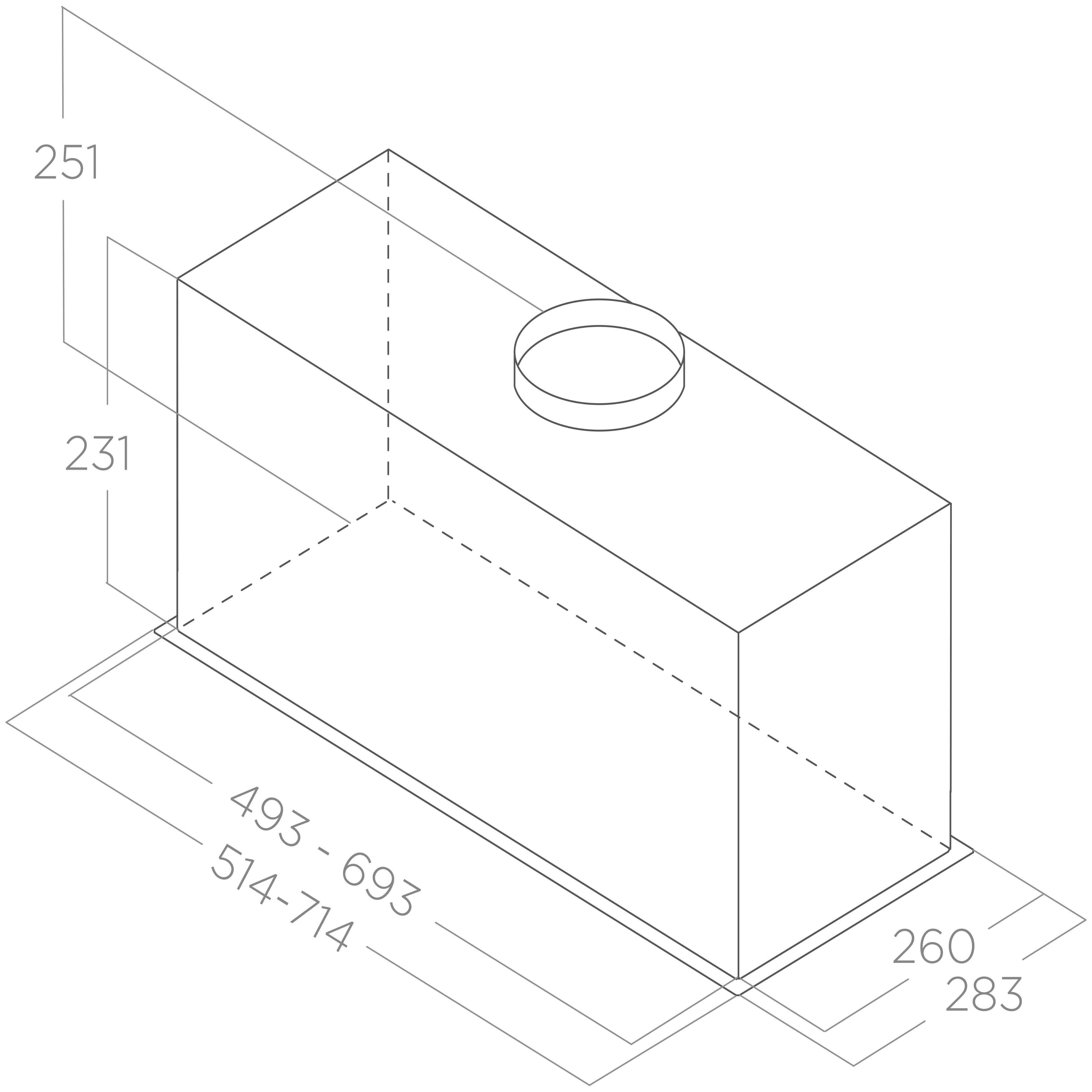 9173291 Вытяжка полновстраиваемая Elica FOLD GR/A/72 серебристый STDN-0045765 - Вид №9