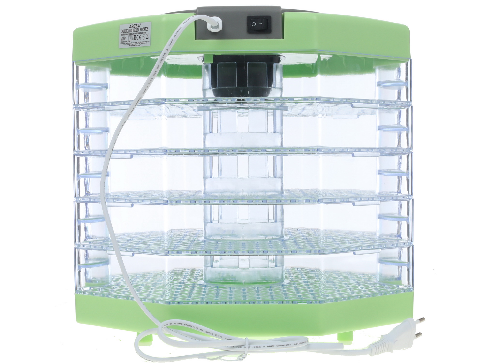 1130059 Сушилка для овощей и фруктов Aresa AR-2601 зеленый STDN-0049903 - Вид №5