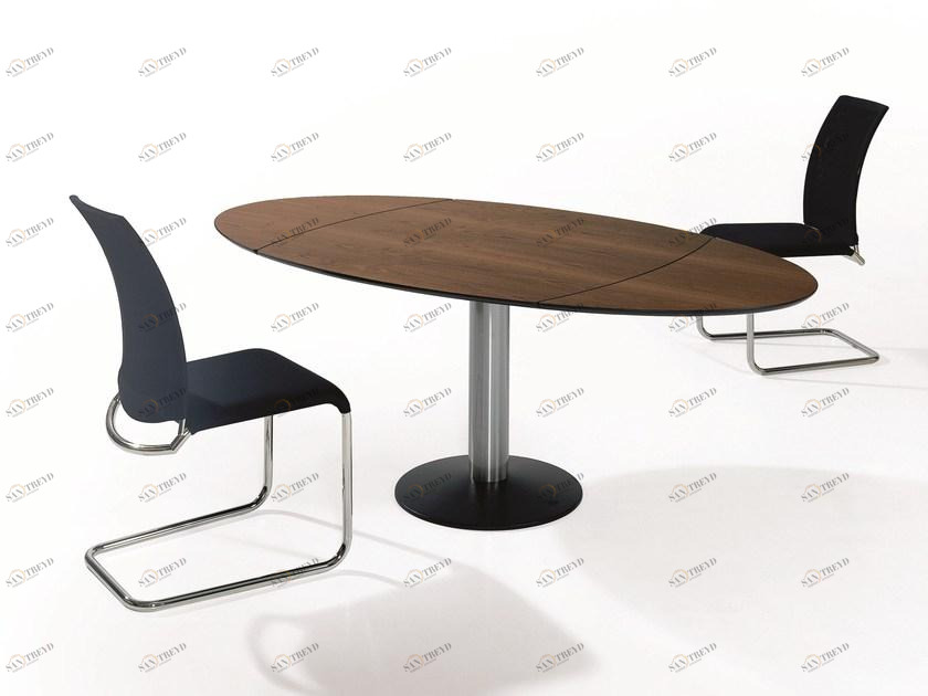 Раздвижной овальный обеденный стол из дерева Titan Santreyd sun-id-1462401