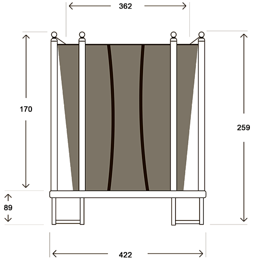 Батут hasttings classic green (4,26 м) Hasttings sun-id-2068554 - Вид №1