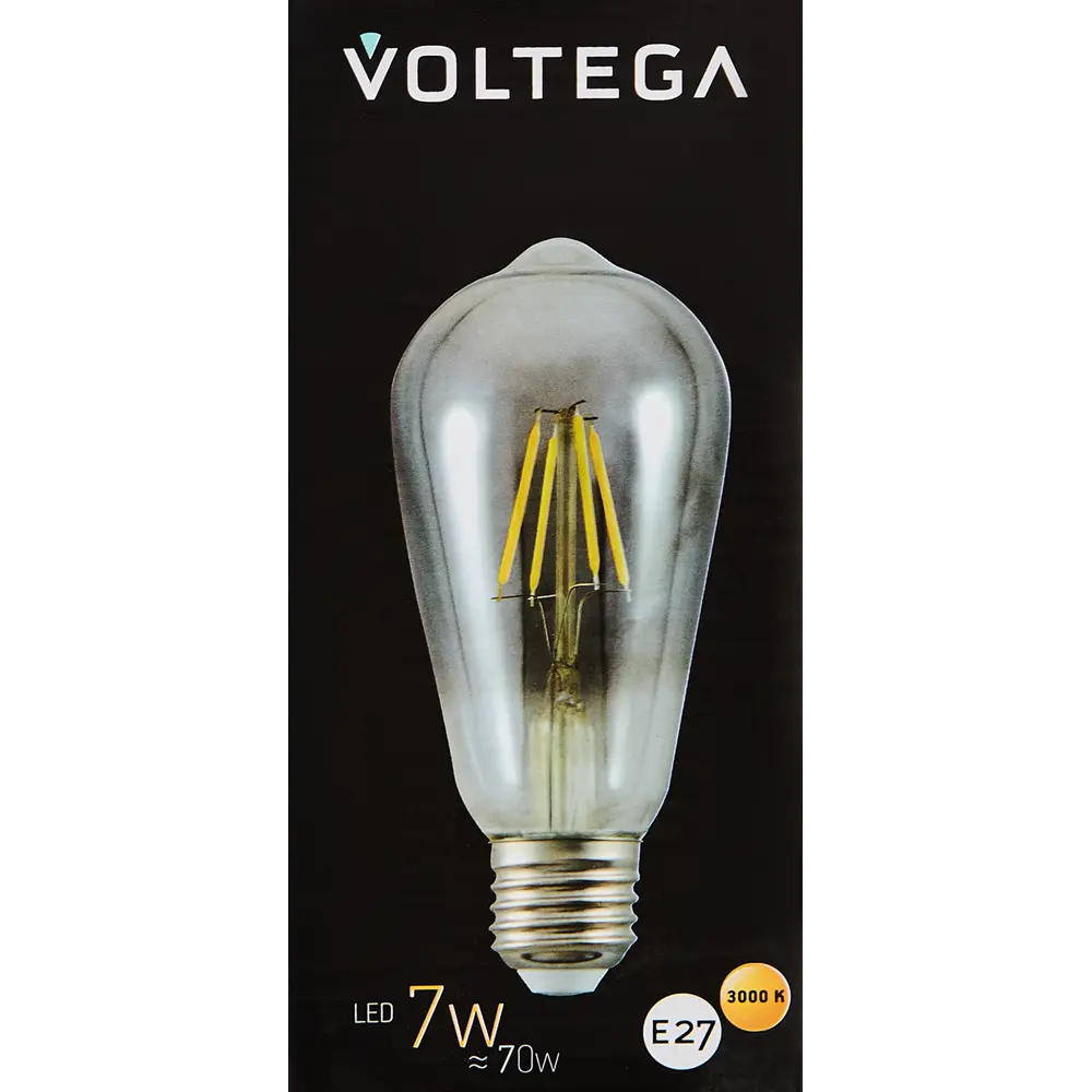 Декоративная филаментная лампа Voltega ST64 дымчатая Эдисон 7Вт E27 89346003 STLM-1497595 - Вид №3