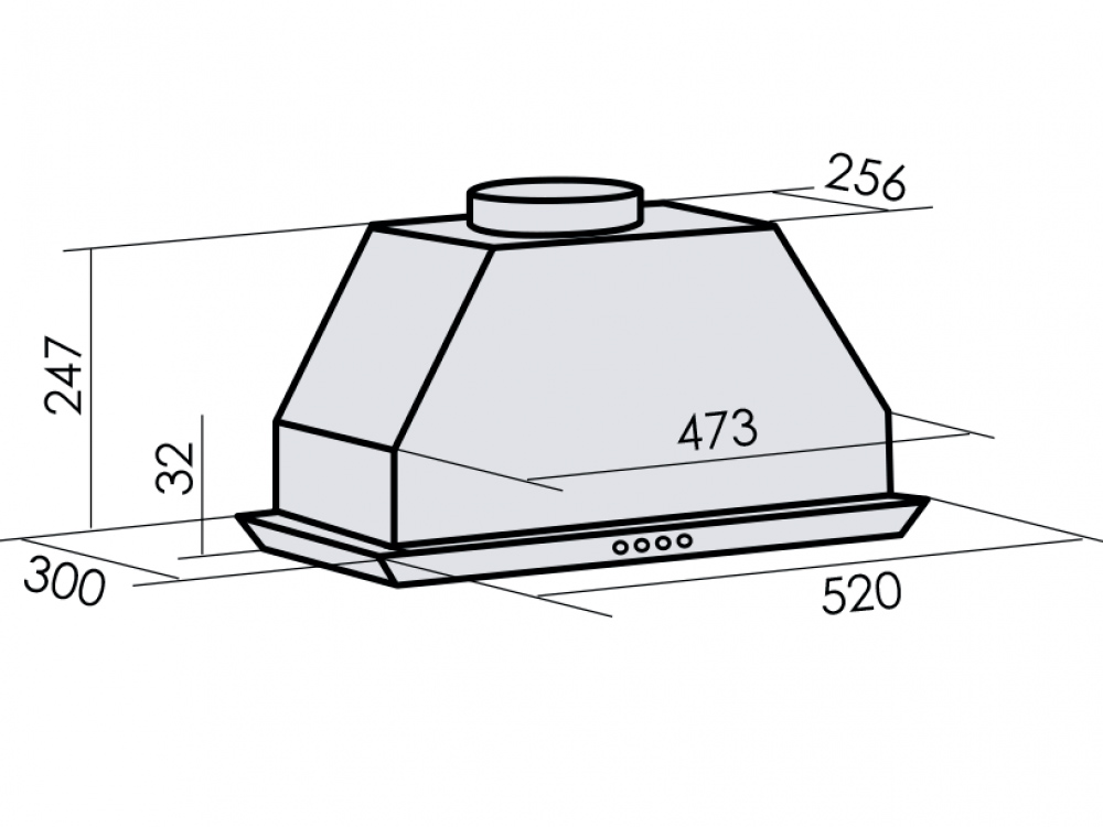 5322835 Вытяжка полновстраиваемая MBS LOBIVIA 160 серебристый STDN-0036718 - Вид №10