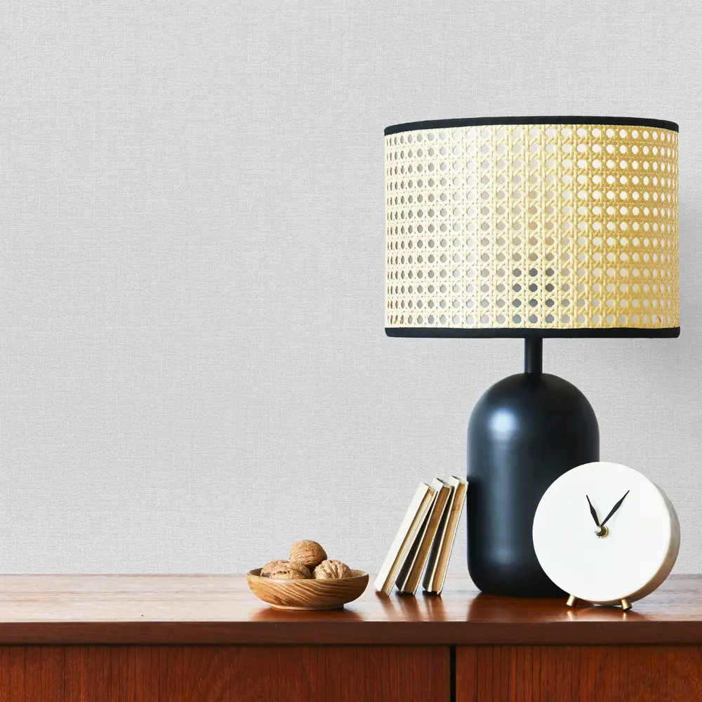 Флизелиновые обои Kreaforta Рогожка белые 1.06 м 89396101 STLM-1355229 - Вид №3