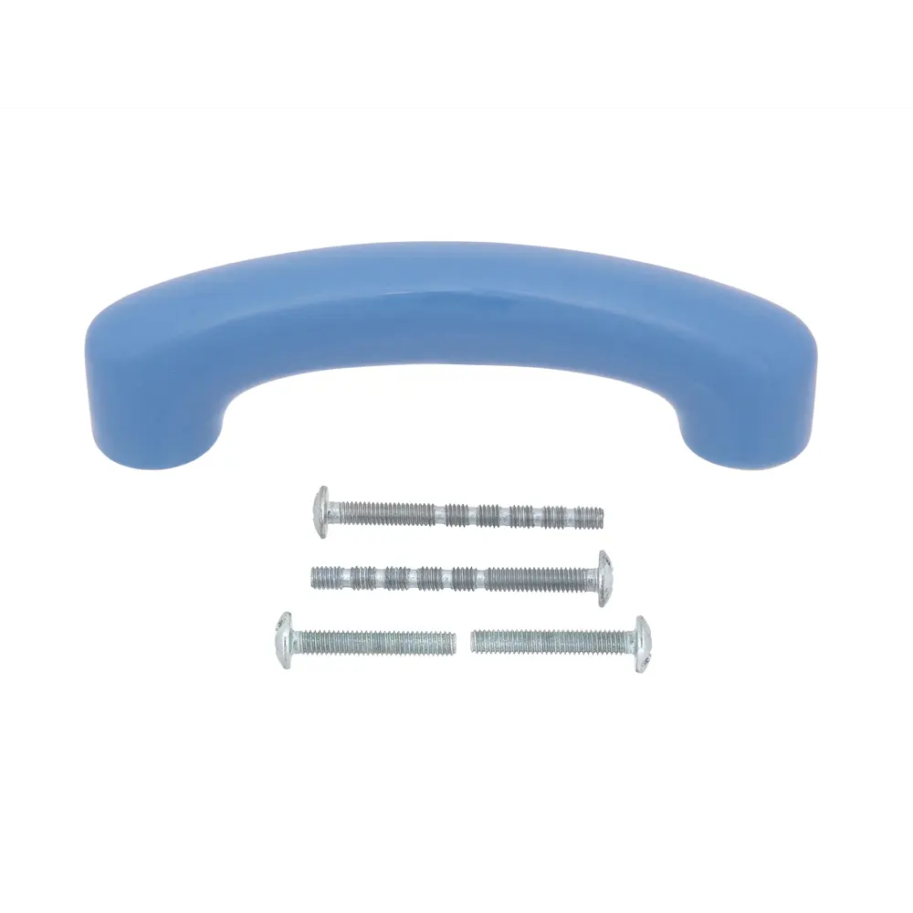 86899286 Ручка-скоба мебельная Porcellana ЦАМ 96 мм цвет голубой STLM-1006855 PALLADIUM  - Вид №2