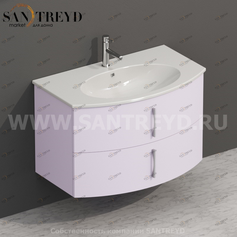 MDMC80Y053 Тумба с двумя ящиками 78 см фиолетовая Globo 4ALL Италия Ceramica Globo