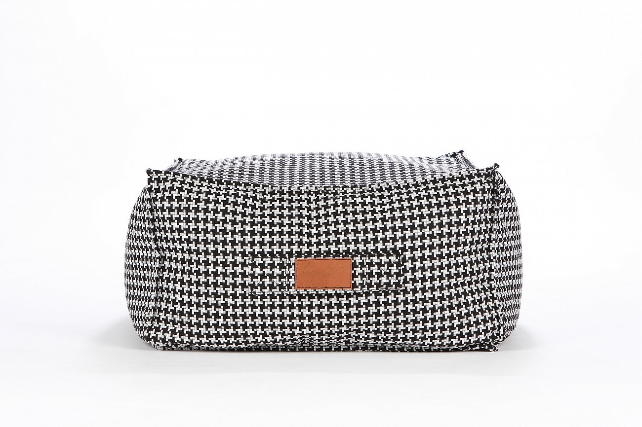 Пуф Sablons с принтом LAZY LIFE PARIS ДИЗАЙНЕРСКИЕ 051196 Белый;черный  - Вид №3