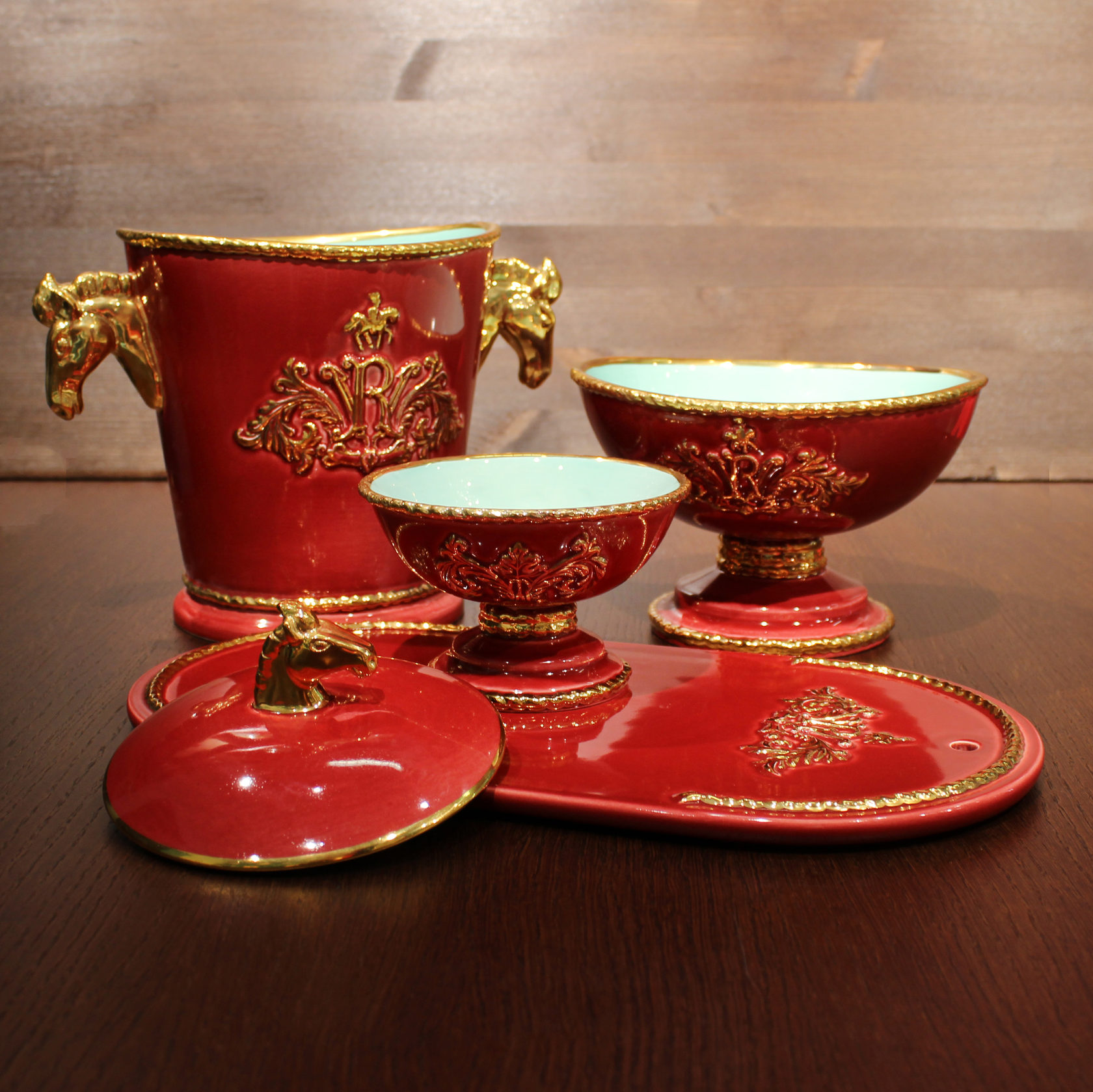 Винный набор (4 предмета) Красный PROVANSFAIENCE sun-id-994750 - Вид №1