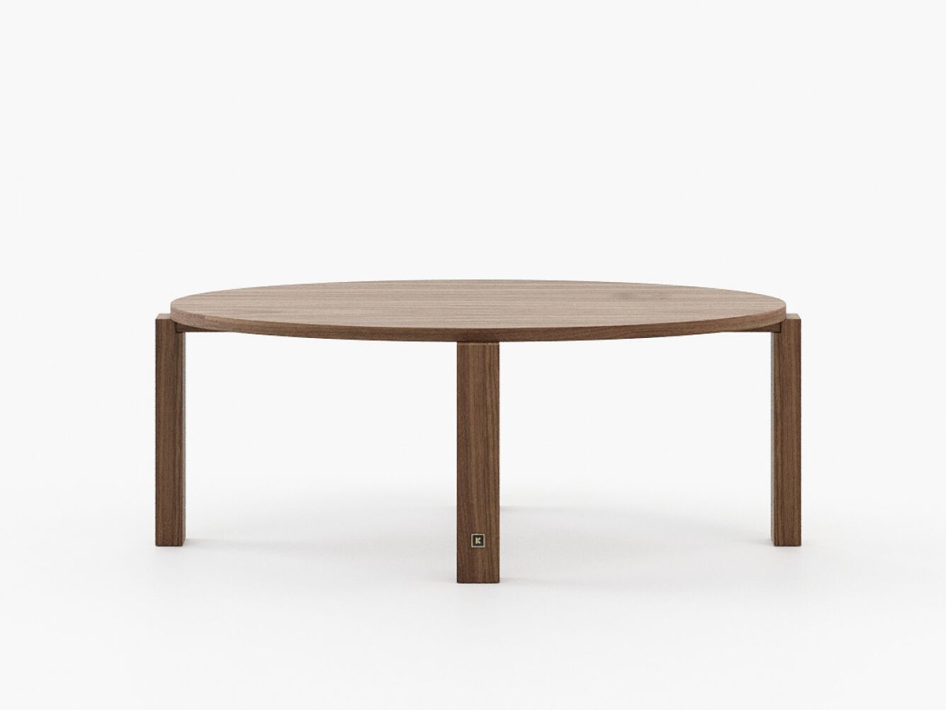 Деревянный круглый низкий журнальный столик Laskasas TASOS ARCH-00031095 - Вид №1