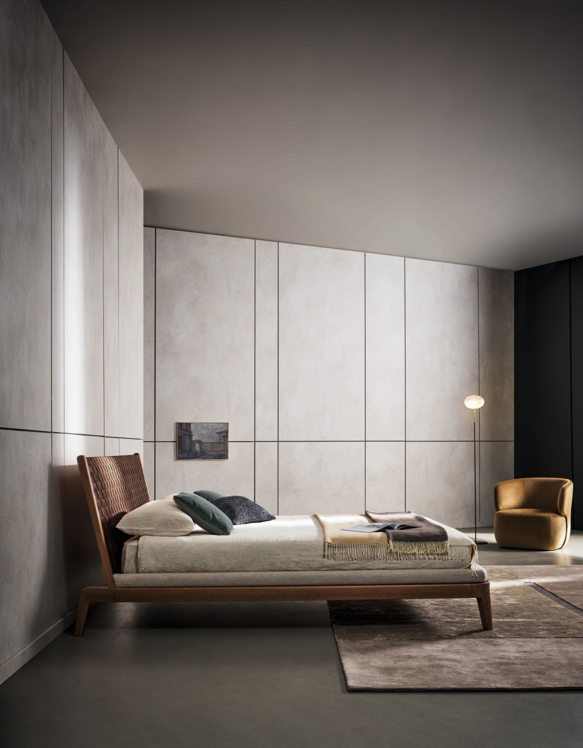 Двуспальная кровать с кожаным изголовьем BONALDO HONEYMOON ARCH-00081810 - Вид №3