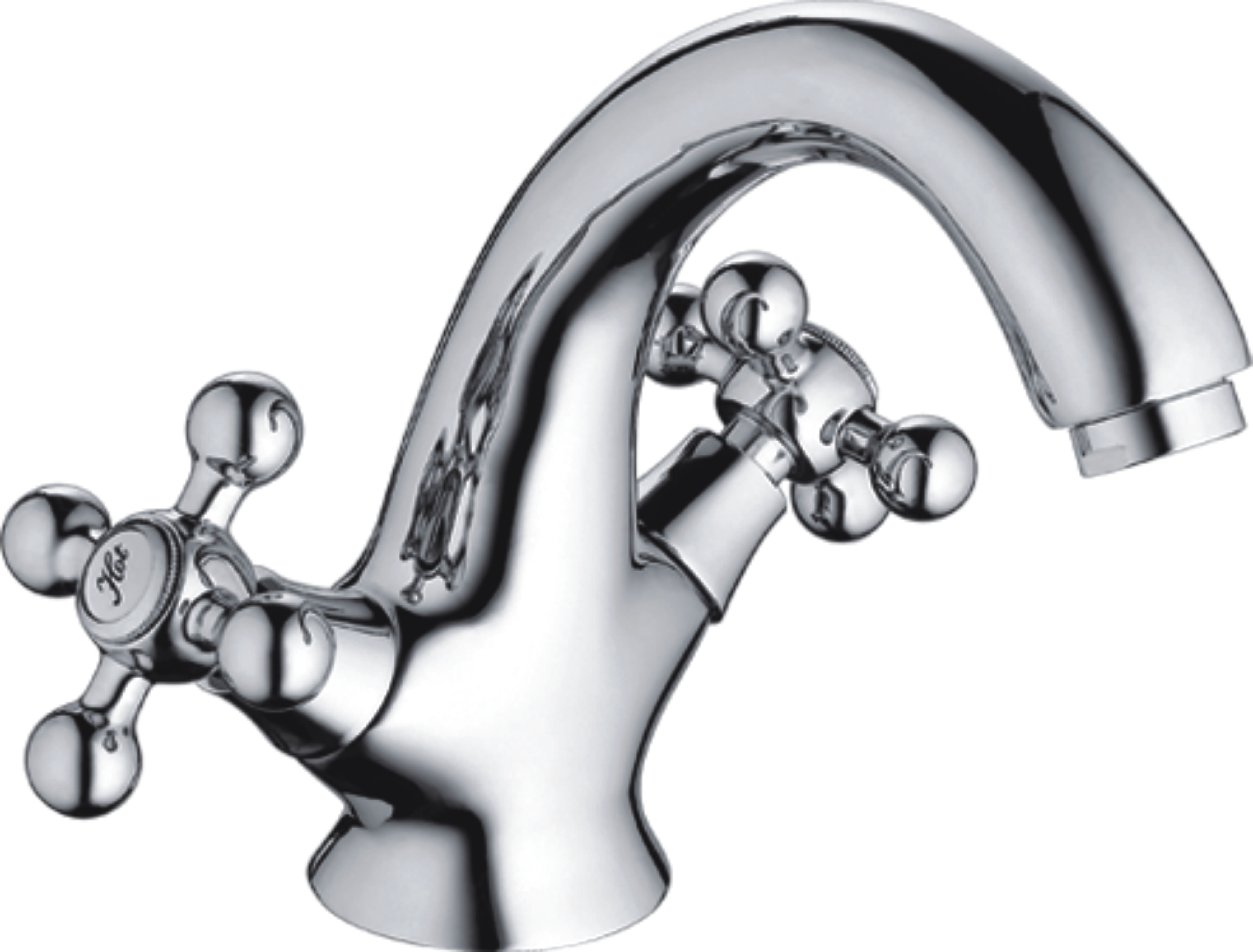 HB1019 Смеситель для раковины , хром Haiba  - Вид №1