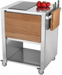 JOKODOMUS Варочная панель из нержавеющей стали и дерева Cun