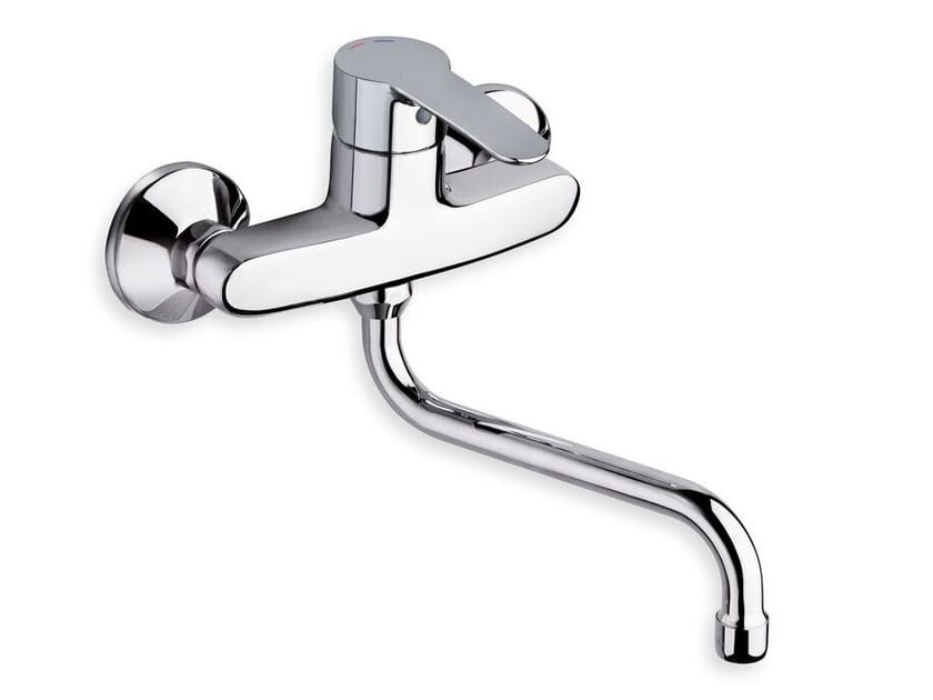 Профессиональный смеситель для кухни с 2 отверстиями и поворотным изливом CRISTINA Rubinetterie кухня-профессиональная коллекция ARCH-00045974