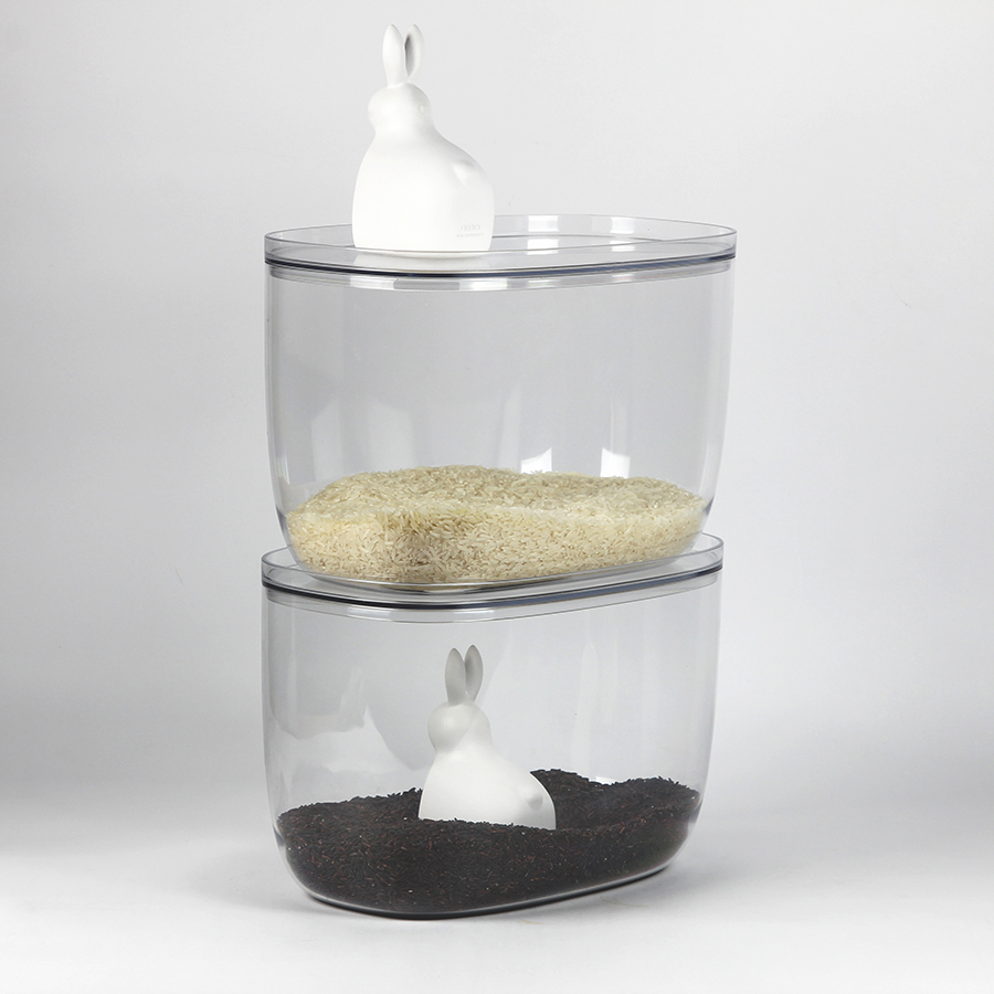 QL10323-CL-WH Контейнер с мерной ложкой bella bunny 7 л Qualy  - Вид №2