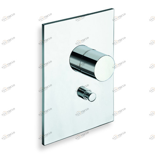 CRIRU689 Внешние части смесителя для ванны / душа для CRICS535 с переключателем на 2 выпускных отверстия и металлической пластиной Cristina Rubinetterie 