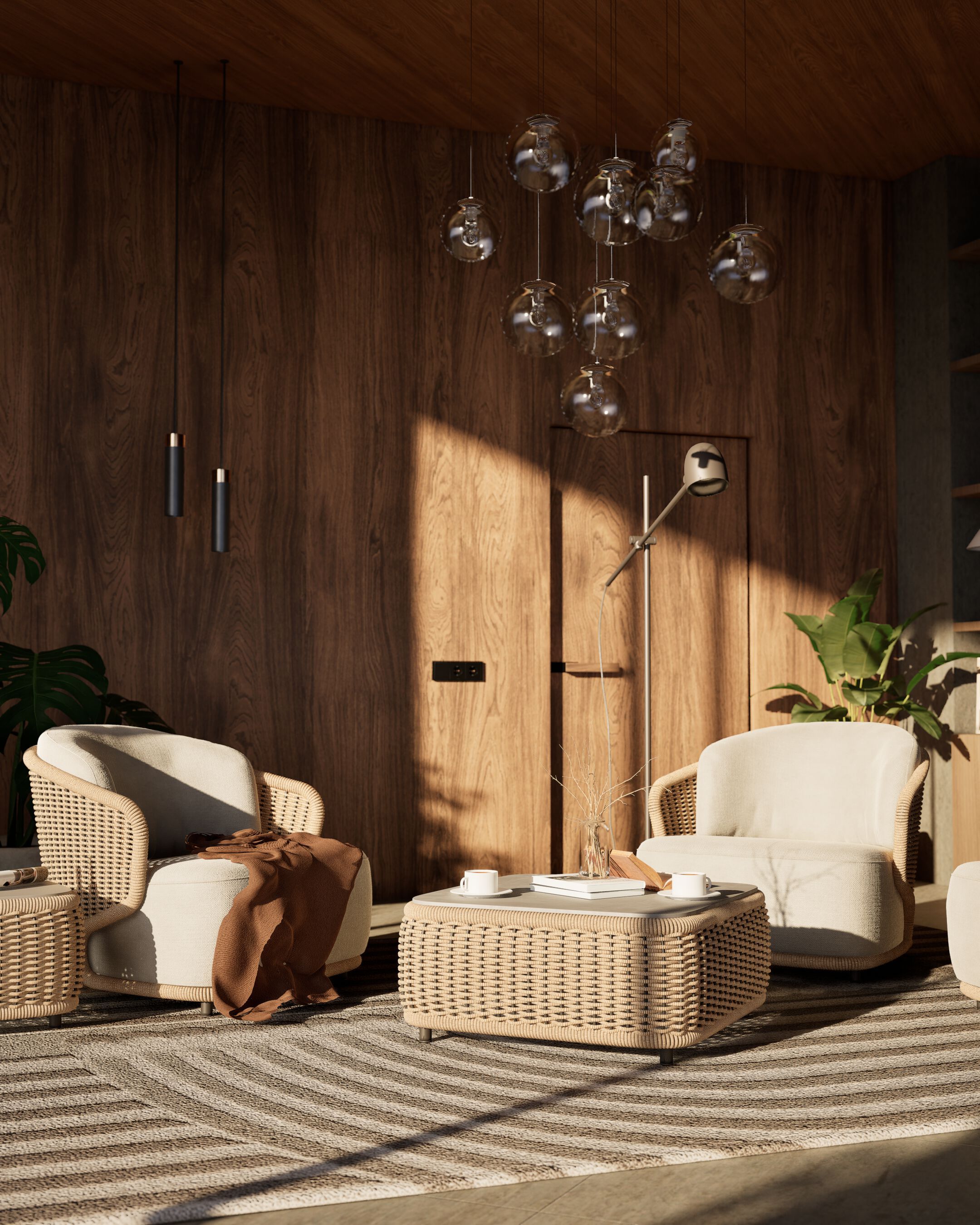 Морской канат низкий квадратный садовый столик DRIGANI Aura ARCH-00027390 - Вид №2