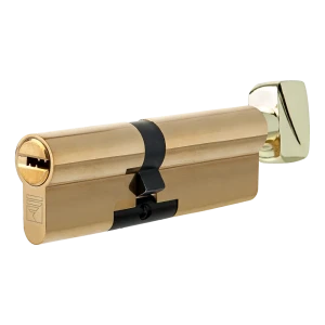 Цилиндр Apecs Premier XR-90(40/50C)-C15-G, 40x50 мм, ключ/вертушка, цвет золото