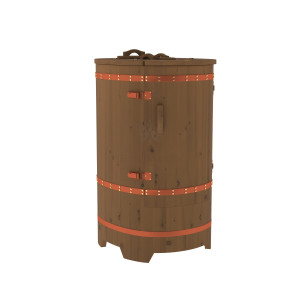 1654 Фитобочка прямая "Стандарт" орех, покрытие тиковым маслом, фурнитура 007 Alyarus