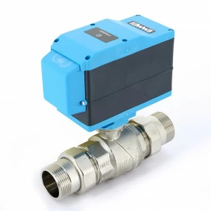 Кран шаровой с разъемными соединениями НН двухходовой MODULO PLUS с сервоприводом EMMETI 1"1/4