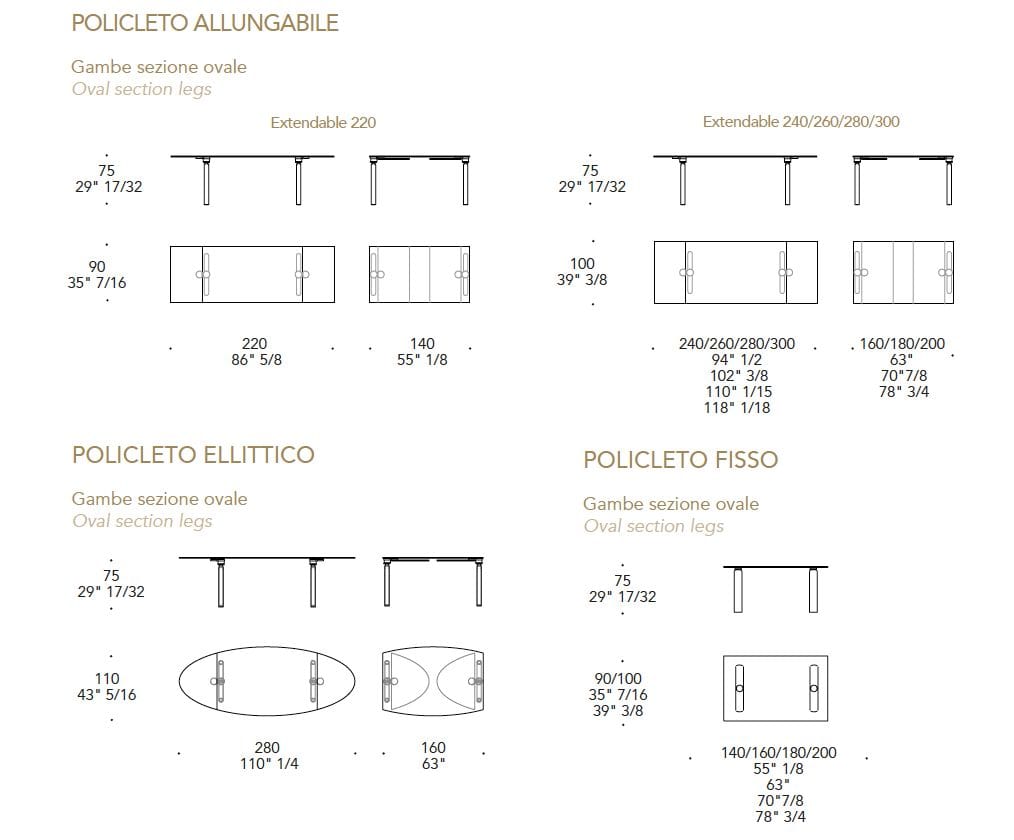 Стеклянный выдвижной прямоугольный стол REFLEX Поликлет ARCH-00074795 - Вид №3