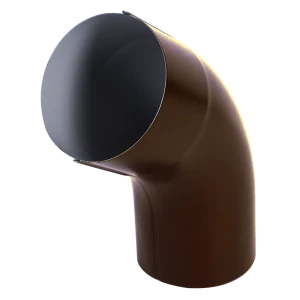 Колено трубы 55° D90 мм цвет коричневый